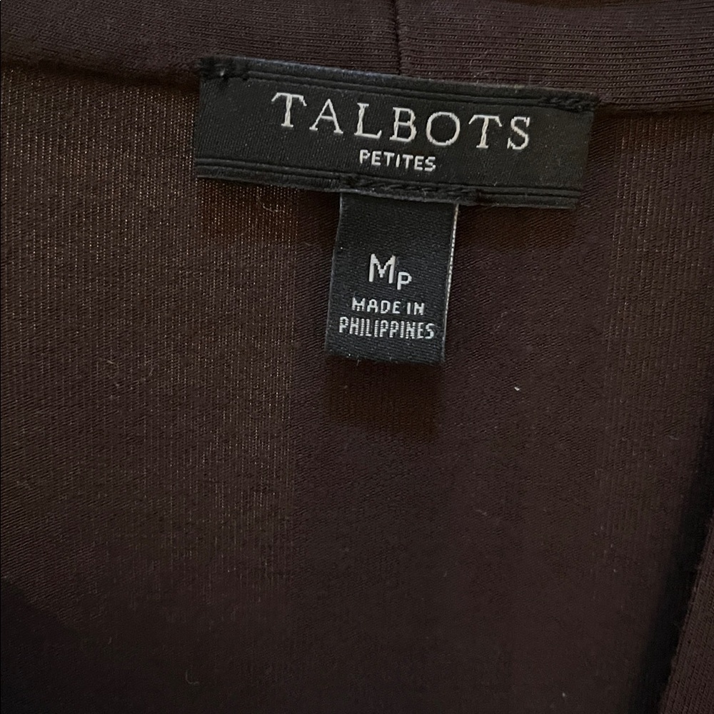 Talbots Mp Women's Dark Brown Long Sleeve Top - Picture 2 of 5